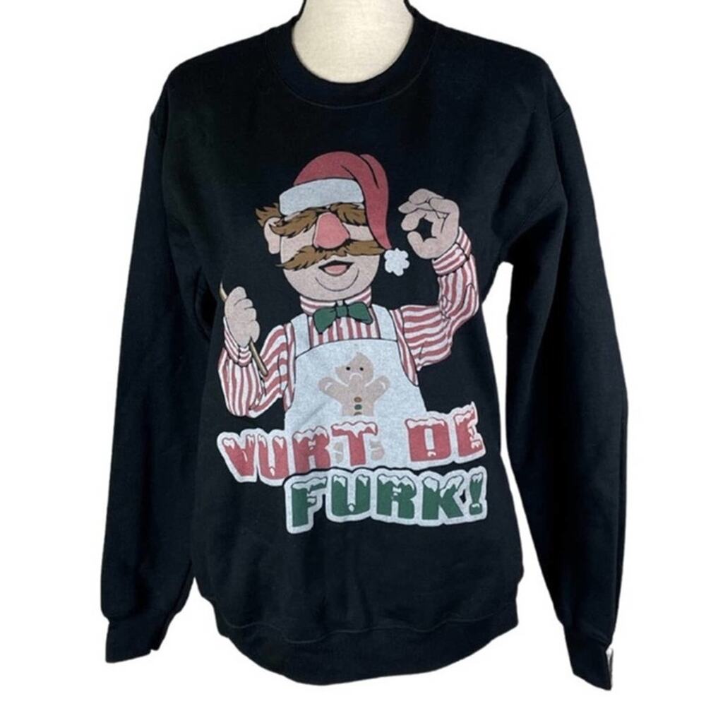 The Muppets Show Swedish Chef Vurt Du Furk Ugly Christmas Sweater Size Small